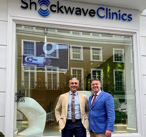 Mr. Almashan and Charles Turner, joint managing partners of MansMatters, outside of their Knightbridge clinic